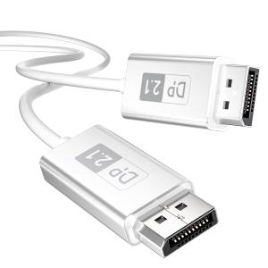 YSerendept 16K DisplayPort 2.1 Cable 10ft[16K@60Hz,8K@120Hz,4K@240Hz],Gaming Monitor DP 2.1 Cable Compatible with NVIDIA GeForce RTX 4090 & AMD Radeon RX 7900 XTX - FreeSync G-Sync Support