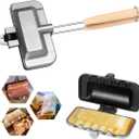 Hot Sandwich Maker, Hot Dog Toaster, Double-Sided Sandwich Baking Pan, Double Sided Frying Pan, Grilled Cheese Maker Nonstick Sandwich Maker Flip Grill Pan for Breakfast Pancakes, Toast, Omelets