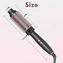 Ionic Thermal Brush, 1.5 Inch Thermal Round Brush, Heated Curling Brushes Makes Hair Smoother Get Natural Curls, 5 Temp Settings, Universal Voltage for Travel, Easy to Use, Rose Gold
