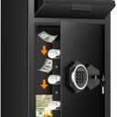 5.8 Cuft Commercial Depository Drop Safe for Business, Anti-theft Cash Safe Box with Drop Slot, Digital Combination Lock and Spare Keys, Heavy Duty Cash Drop Safes for Business Retail Bar Food Trucks