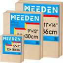 MEEDEN Unfinished Wood Canvas Board:5x7 8x8 11x14 Canvas Panel Pack of 6