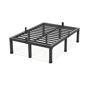 14 Inch Queen Size Bed Frame, 3500 lbs Heavy Duty Metal Platform, Mattress Foundation with Steel Slat Support/No Box Spring Needed/Noise Free/Non-Slip/Easy Assembly
