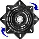 10Inch Bar Stool Swivel Plate Heavy Duty, Chair Swivel Base with Solid Ring of Ball Bearings, 600lbs Capacity Replacement Swivel Seat Parts Lazy Susan Hardware for Barstools Recliner Chair Boat