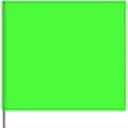 Swanson FLG30100 2-Inch by 3-Inch Marking Flags with 30-Inch Wire Staffs, Lime 100 Pack