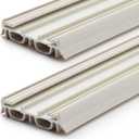 Pushglossy 2 Pack Slide on Door Sweep 35-3/4 Inches Double Bulb Weatherstrip Bottom Seal Compatible with Taylor Door for Energy Efficiency and Draft Protection