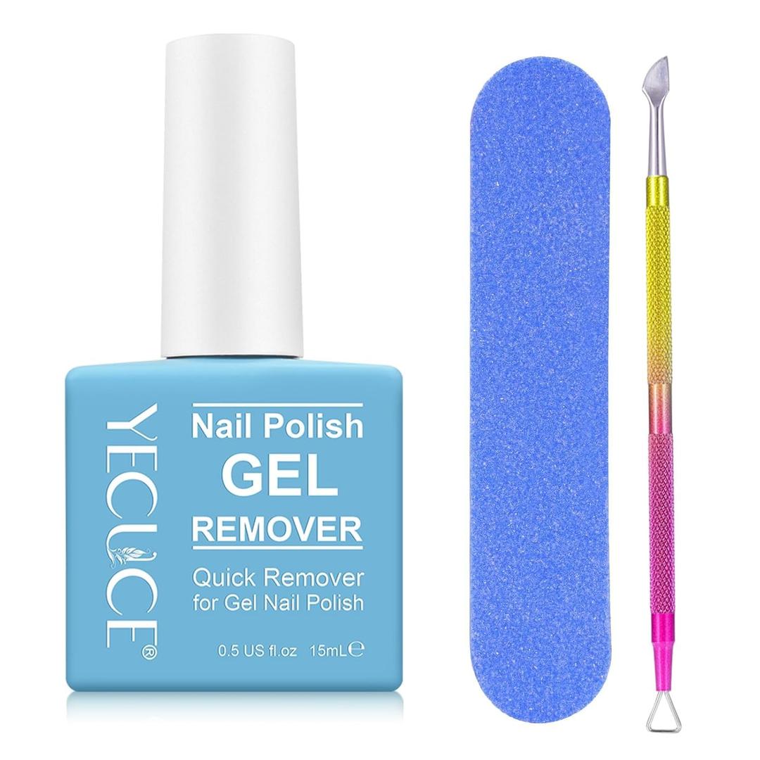 3 x Gel Nail Polish Remover, (3pcs) Gel Polish Remover Natural Formula Portable Kit, No Need for Foil, Soaking Or Wrapping, Quick & Easy Polish Remover In 3-5 Minutes