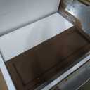 Bathroom Wall Cabinet, Wall Mounted Medicine Cabinet with Drawer, Barn Doors & Adjustable Shelf, 24.4"H x 23.6"W x 9"D White Over Toilet Farmhouse Storage Cabinet for Kitchen, Laundry Room, Entryway