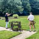 Gun Rack,Portable Rifle Rack Stand, Heavy Duty Steel Indoor Outdoor Gun Racks, Folding Gun Rack Stand for Shooting Hunting Range