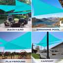 Windscreen4less 12'x12'x17' Waterproof Sun Shade Sail Right Triangle Shade Canopy Cover UV Block for Backyard Patio Deck Balcony Pergola Garden (Turquoise)