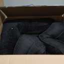 EHEYCIGA Orthopedic XL Dog Bed for Large Sized Dog, 42x30x7.5 Inch Extra Large Memory Foam Dog Couch Bed with Sides, Waterproof Liner & Washable Removable Cover, Bolster Pet Sofa, Black