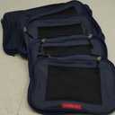 LeanTravel Compression Packing Cubes for Travel Organizers with Double Zipper (6-Pack (2L+2M+2S), Navy)