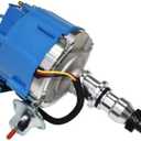 A-Team Performance HEI Inline 6 Distributor - Blue, 65K Spark & One-Wire Distributor - Billet Aluminum & Performance Ignition Coil - Electronic Ignition Compatible with Ford F100-F250, E100-E150