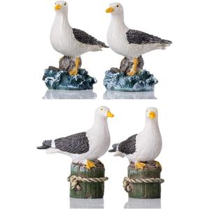 4pcs Small Seagull Dcor Birds Decorations