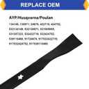 (2 Pack) Replacement Lawn Mower Mulching Blades for 134149 138498 138971 422719 532134149 - Fits Craftsman LT1000 LT2000 YT4000 Husqvarna YTH18542 YT150 Rider Lawn Tractor - 42” Deck