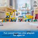 LEGO City Construction Trucks and Wrecking Ball Crane 60391 Building Toy Set for Toddler Kids Ages 4+, Includes 3 Construction Vehicles, an Abandoned House and 3 Minifigures for Pretend Play