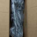 Bedside Commode Chair Foldable Height-Adjustable Toilet Chair with PU Seat 3" Locking Wheels,400lbs Capacity, 22.8-40.6" Adjustable Foldable Shower Chair (Toilet-Round)