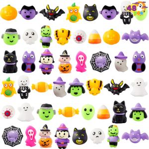 JOYIN 24 Pcs Halloween Mochi Squishy Toys, Halloween Classies Character Squishy Toys for Halloween Christmas Party Favors, Boys & Girls Birthday Gifts, Classroom Prize, Goodie Bag