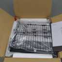 SONGMICS 5-Tier Metal Storage Rack, Shelving Unit with X Side Frames, Dense Mesh, 12.6 x 23.6 x 57.3 Inches, for Entryway, Kitchen, Living Room, Bathroom, Industrial Style, Ink Black UBSC165B01