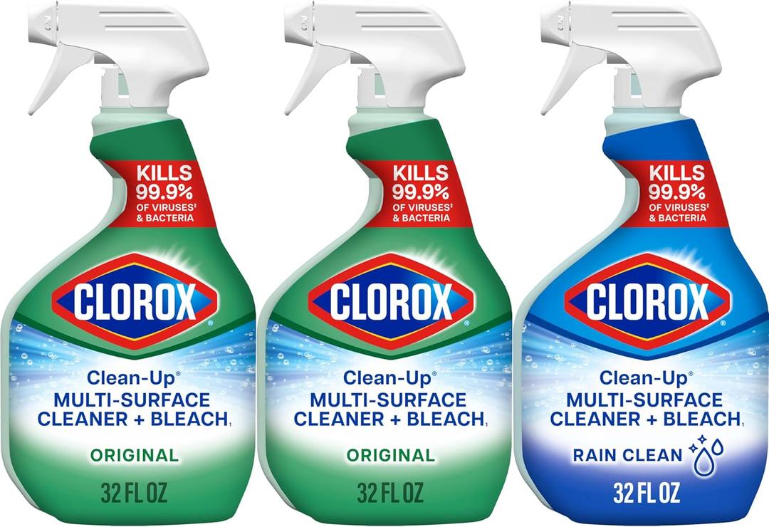 CLOROX Clean-Up Multi-Surface Cleaner with Bleach, 32 Fl Oz Ea, Pack of 3 (Pack May Vary) (32 Fl Oz (Pack of 3))