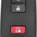 Replacement Key Fob Cover Case fit for Toyota Tacoma Land Cruise Highlander Avalon Camry Tacoma Prius Corolla RAV4 Keyless Entry Key Fob Shell