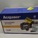 Acquaer 1HP Shallow/Deep Well Jet Pump, Cast Iron Convertible Pump with Ejector Kit, Well Depth Up to 25ft or 90ft, 115V/230V Dual Voltage, Automatic Pressure Switch