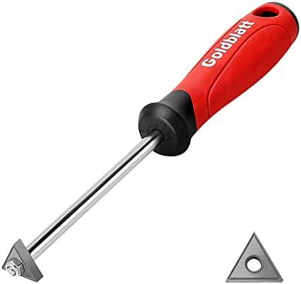 Goldblatt Grout Removal Tool with Replacement Carbide Tip - Professional Grout Cleaner, Caulking Remover, Scraper with Soft-Grip Handle, for Cleaning Floor Ceramic Tile Gaps, Tile Joints or Corners Goldblatt Grout Removal Tool with Replacement Carbide Tip - Professional Grout Cleaner, Caulking Remover, Scraper with Soft-Grip Handle, for Cleaning Floor Ceramic Tile Gaps, Tile Joints or Corners