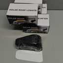 5PCS Solar Cab Lights White Wireless No Drill Car Roof Top Marker 12 LED Warning Light Smoke Lens IP67 Waterproof Truck Roof Light Compatible with Pickups Trucks Ford Dodge Ram GMC Toyota SUV