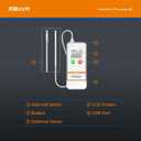 Elitech USB Digital Temperature Data Logger Reusable Recorder with Shadow Data 32000 Points, Auto PDF/CSV Report, for Windows/MacOS, Refrigerator Thermometer LogEt5T (Standard, Internal-Temp -30~70C)