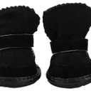 Puppy Snow Booties for Small Dogs, Chihuahua Booties for Winter, Tiny Cat Booties, Cat Shoes for Cold Weather Black Label 5 (Label 5: Recommend Weight: 11-14 lbs (5-6.5kg))