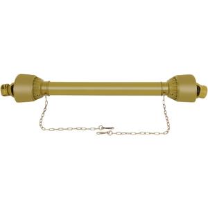 SCITOO Yellow 39"-63" PTO Shaft, 1-3/8" PTO Drive Shaft 6 Splines End Round End PTO Driveline Shaft, Series 4 PTO Shaft without Slip Clutch Fit For Bush Hog, Finish Mower, Tractor