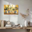 XLMDYYSW Lemon Wall Art Citrus Prints for Kitchen Wall Decor Yellow Fruit Pottery Canvas Picture Blue Classical Painting for Farmhouse Bathroom Framed (Orange, 16.00" x 24.00")
