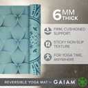 Gaiam Yoga Mat - Premium Print Reversible Extra Thick Non Slip Exercise & Fitness Mat for All Types of Yoga, Pilates & Floor Workouts