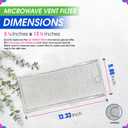 Microwave Filter Replacement 13.3" x 5.85" WB06X10596 GE Microwave Filter Fits Whirlpool Samsung Maytag - Aluminum Mesh Screen Grease Filters - Filters Air Entering Over the Range Oven Vent Fan (2-Pk)