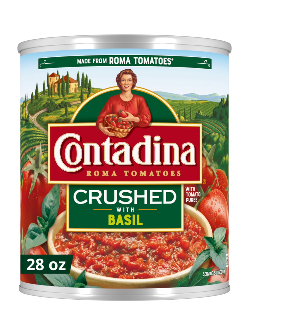 Contadina Crushed Tomatoes with Basil, 28 oz. Can 6 Packs BBD: 09-01-28