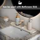 Silicone Kitchen Sink Splash Gaurd, Silicone Faucet splash gaurd, Longer Faucet Mat for Kitchen Sink Water Splash Guard for Kitchen Sink Area, Sink Protectors for kitchen (Beige, 29.9")