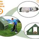 Inflatable Camping Tent, Glamping Blow Up Tent with Hand Pump for All-Season, 3 Mins Easy Setup, Waterproof Tens with Mesh Window for 4-6 Person, Suit for Family, Friend, Camp, Outdoor Gathering