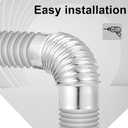 Hicarer 2 Pcs 4 Inch 90 Degree Galvanized Dryer Elbow Vent Tube Connector Adjustable Dryer Vent Elbow Connector for 4" HVAC Duct Pipe Hose Ductwork