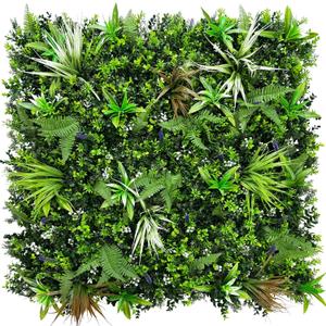 ODTORY Artificial Boxwood Topiary Hedges Panels: 20'' x 20'' 8P UV-Protected Privacy Faux Grass Backdrop Fence Screen for Patio, Balcony, Garden, Backyard Indoor Outdoor Green Wall Decor