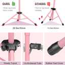 CAHAYA Sheet Music Stand & Tabletop Music Stand Solid Back with Carrying Bag for Books Notes Laptop Tablet Pink CY0194