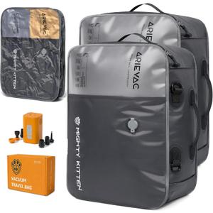 Vacuum Storage Bag Kit with Pump, 41L Compression Bag for Home Organization & Long Trips, Vacuum Seal Storage for Luggage & Seasonal Storage (2-Pack)