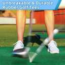 Rubber Golf Tees for Mats, Golf Tee Holder for Driving Range & Simulator, Unbreakable Golf Mat Tee - Golf Accessories for Indoor & Outdoor Practice, 6 Sizes Rubber Tees & 2 Sizes Tees (32 Pcs)
