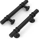 Amerdeco 10 Pack Matte Black Cabinet Pulls 3 Inch(76MM) Hole Centers Kitchen Cabinet Handles Cabinets Hardware Drawer Pulls ZH0058