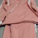 AGAPENG Girls Clothes 2 Piece Outfits Turtleneck Sweatsuit Fleece Colorblock Sweatshirt Wide Leg Sweatpants Fall Winter Sets (9-10 Years, Pink)