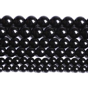 6mm 130pcs Natural Black Agates Onyx Stone Beads Smooth Round Loose Spacer Beads for Jewelry Making DIY Bracelets 32" 2 Strands