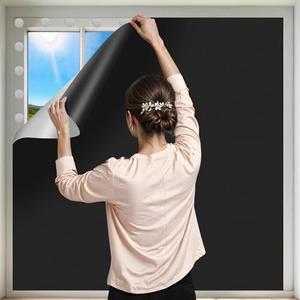 100% Black Out Window Cover Portable Blackout Shades Adhesive Thermal Blackout Blinds No Drill Guard Blind for Window Shades Temporary Room Home 40" x 57" Darkening Shades for Skylight RV Dorm