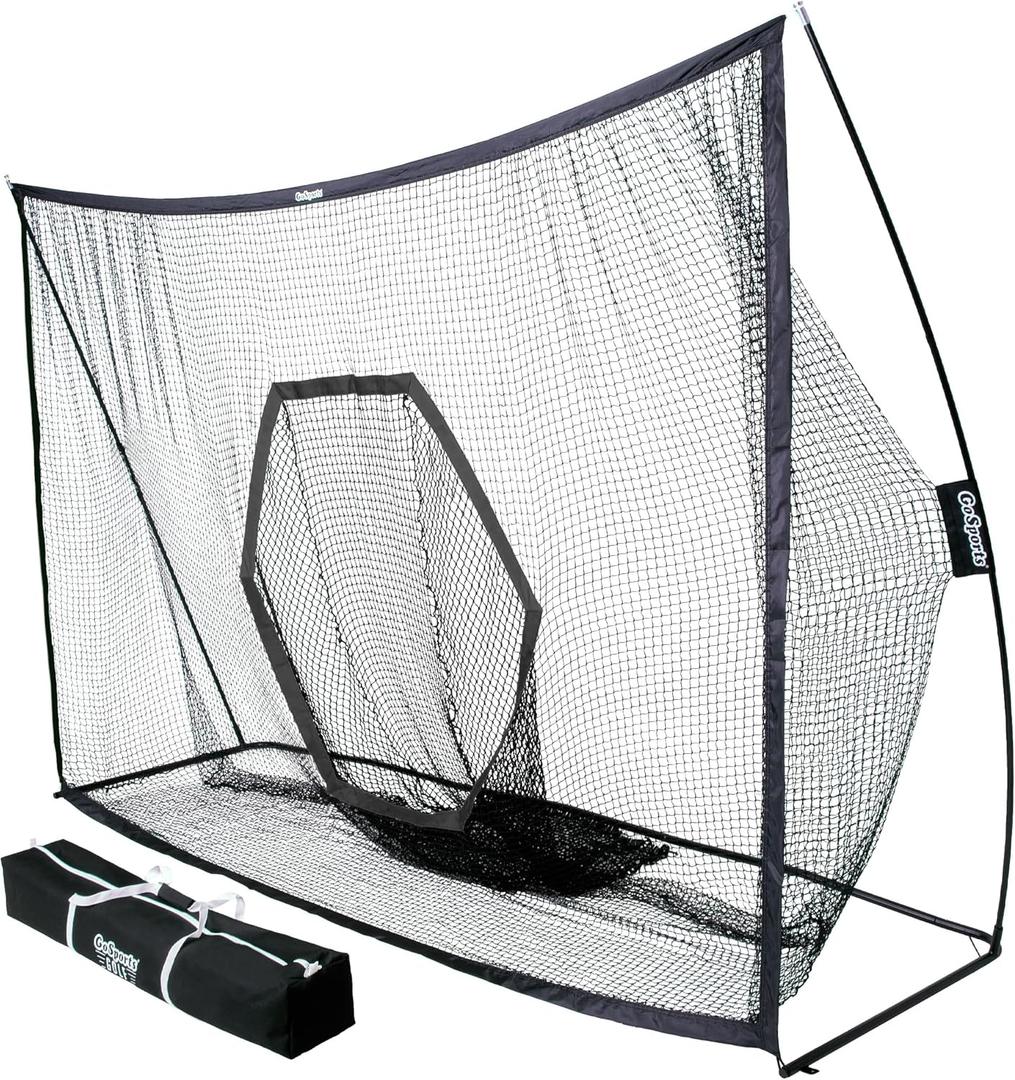 GoSports Golf Practice Hitting Net - Choose Between Huge 10 x 7 ft or 7 x 7 ft Nets - Personal Driving Range for Indoor or Outdoor Use - Designed by Golfers for Golfers