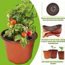 100 Packs 8" Plant Nursery Pots Plastic Seedling Starter pot Flower Planter Container Seed Grow Pot with Drainage Hole for Indoor Outdoor Garden Suitable for Succulent Seedling Cutting Transplanting