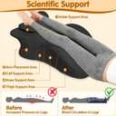 Intimacy Couples Pillow, 27 Ergonomic Memory Foam Wedge Pillow-Reading Reclining Positioning Support,Contoured Waist Neck Back Support Bed Rest-Removable Cover, 22.8 X 15 X 9 Inches