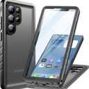 Cozycase for Samsung Galaxy S25 Ultra Waterproof Case - 360 Heavy Duty Full Body Protection/Shockproof/Dustproof/Double/Front and Back/IP68/S 25 Ultra Protective Case with Screen/Camera Protector Slim (Black)