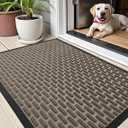 Color&Geometry Large Outdoor Mat for Front Door Home Entrance Outside Entry Patio Waterproof Heavy Duty Doormat Outdoor Floor Welcome Matt - 24"x48" Brown